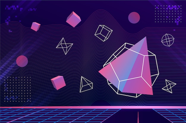 El fondo retro futurista