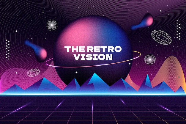 El fondo retro futurista