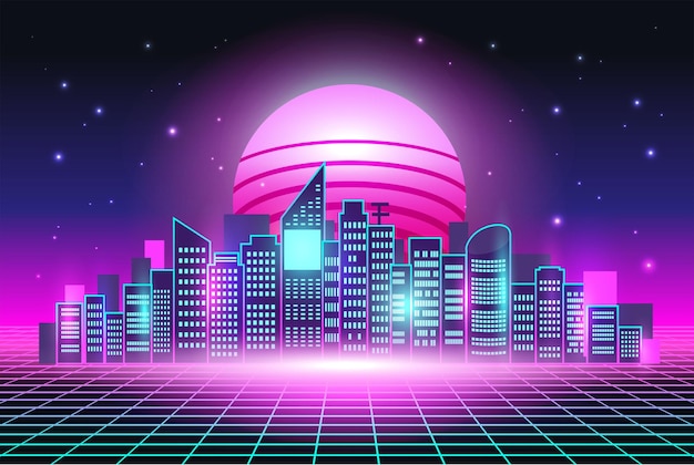 FONDO RETRO FUTURISTA