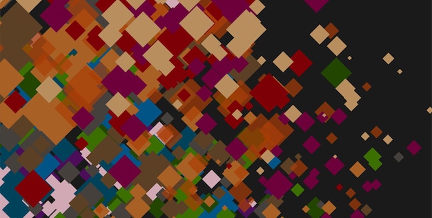 Fondo retro geométrico abstracto de cuadrados coloridos