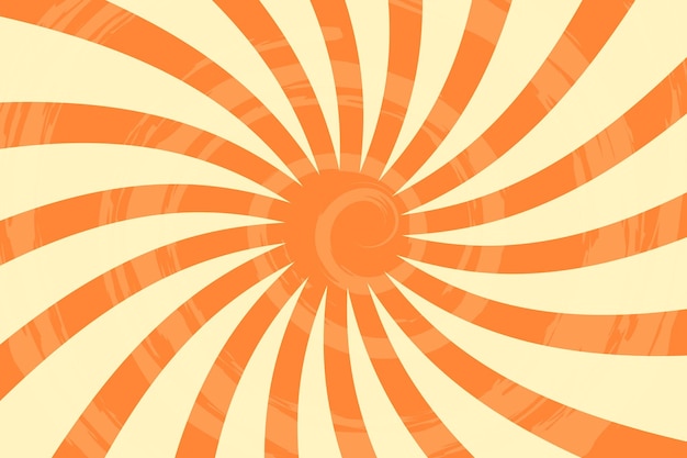 Vector fondo retro rayos de sol o espiral en el centro fondo de patrón de caramelo ilustración vectorial