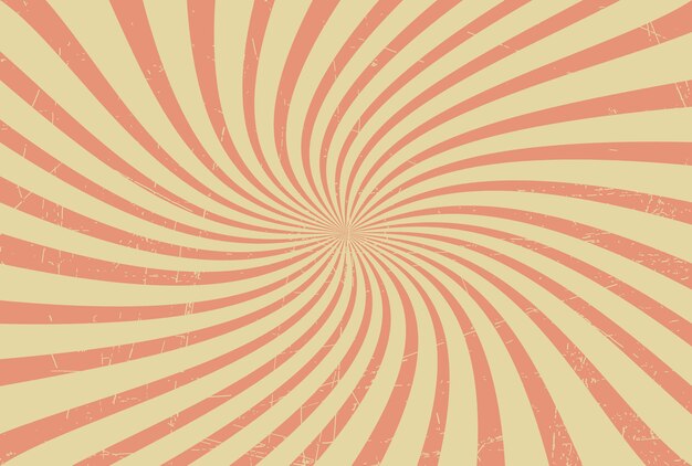 Fondo retro swirly sunburst