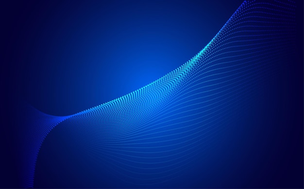 Fondo de reunión anual de partículas de tecnología azul líneas geométricas abstractas material de póster