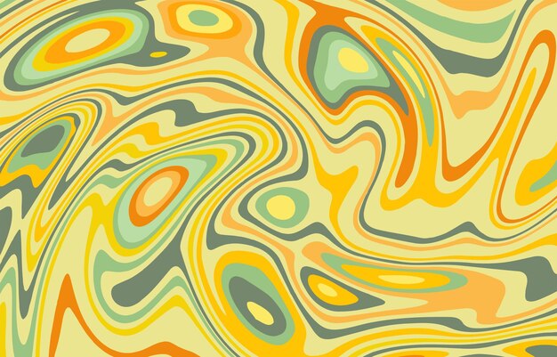 Fondo de rizo ondulado de arte pop psicodélico