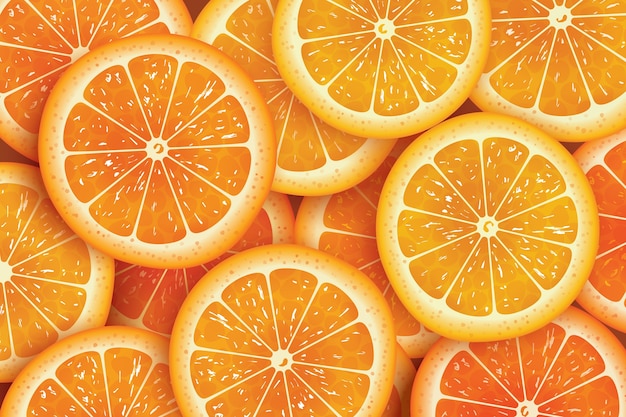 Fondo de rodaja de naranja para el verano