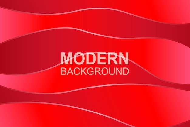 Fondo rojo abstracto con formas onduladas con un gradiente pronunciado