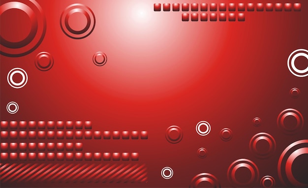 Fondo rojo abstracto con líneas y círculo
