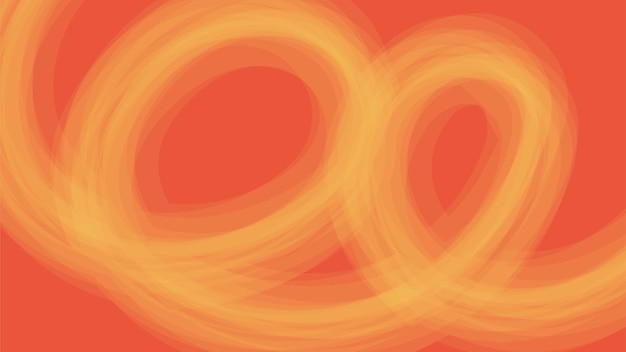 fondo rojo abstracto con pincel de línea de onda amarilla