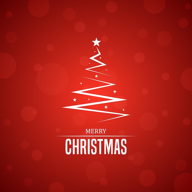 un fondo rojo con un árbol de Navidad