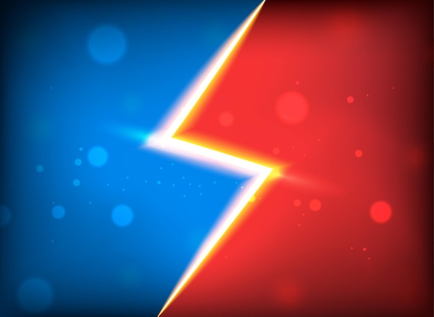 Vector fondo rojo y azul abstracto con luces