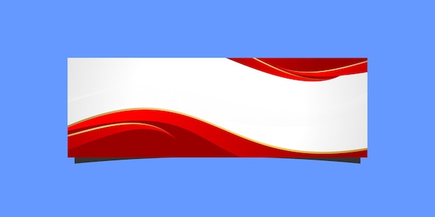 Fondo rojo y blanco con diseño abstracto para banner