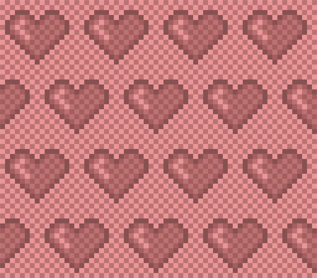 El fondo rojo sin costuras con corazones