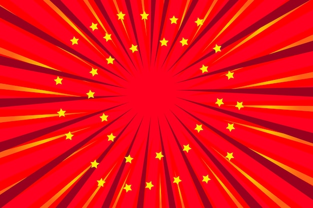 fondo rojo con estrellas amarillas y fondo rojo
