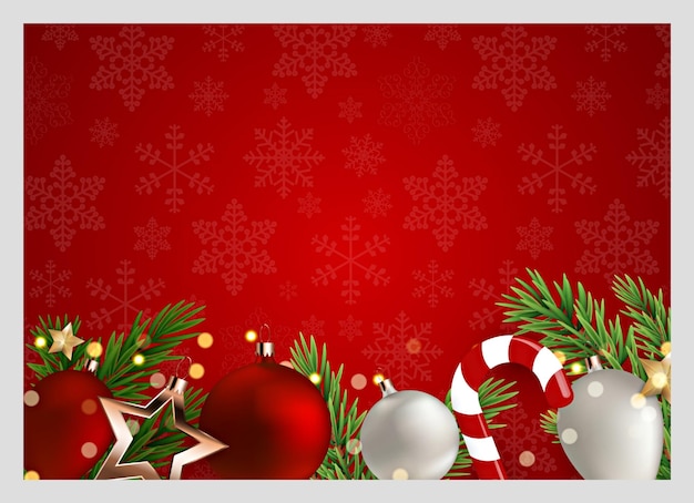 un fondo rojo con un fondo roja con un fondo Rojo con decoraciones de Navidad