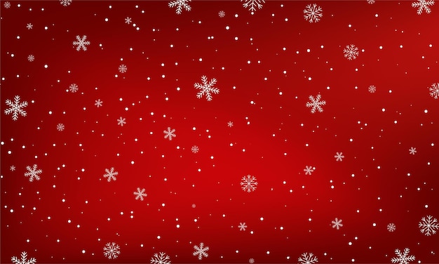 Fondo rojo horizontal con nevadas