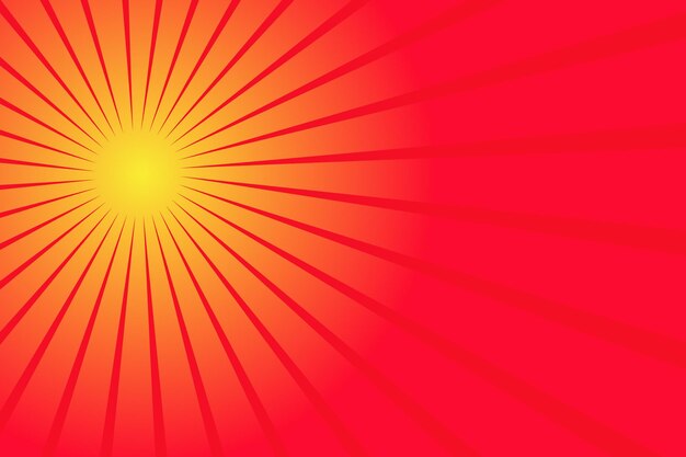 un fondo rojo con una línea amarilla que dice el sol