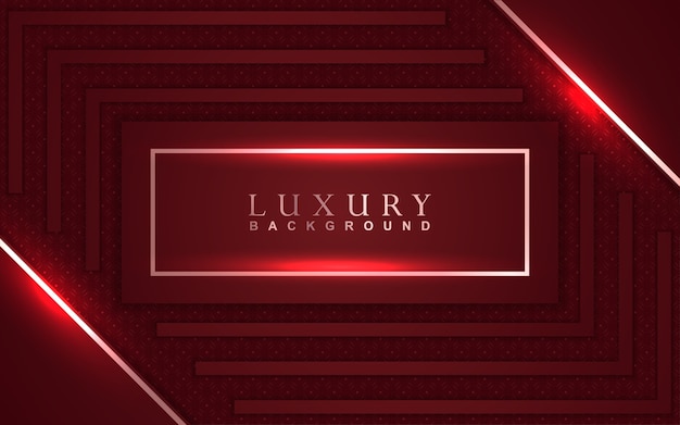Fondo rojo de lujo con decoración dorada