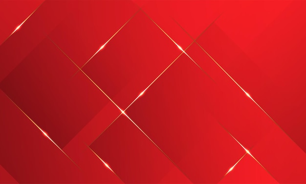 Fondo rojo de lujo con rayas doradas.