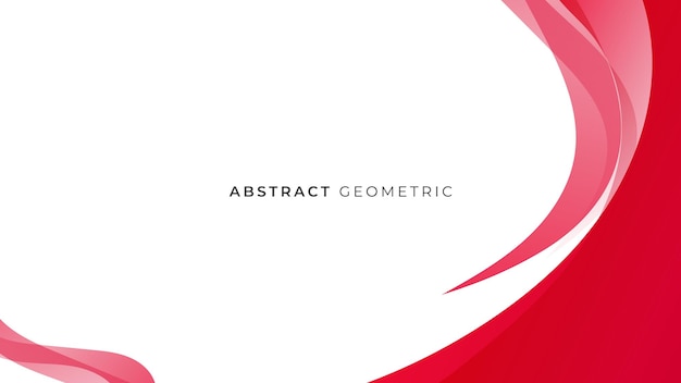 fondo rojo moderno y minimalista con geometría abstracta en fondo blanco