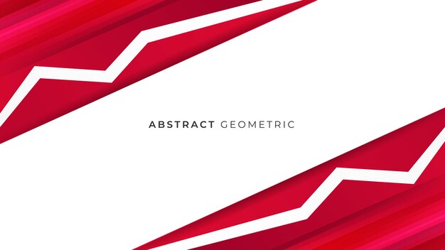 fondo rojo moderno y minimalista con geometría abstracta en fondo blanco