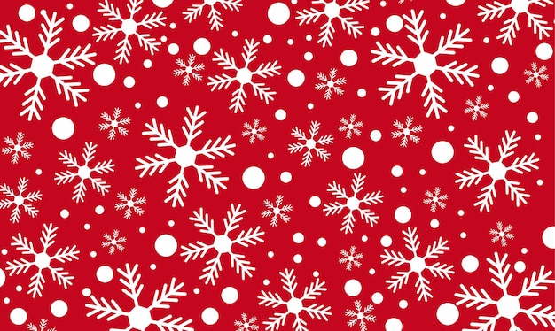 fondo rojo de Navidad con un diseño tradicional de copos de nieve