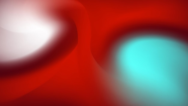 un fondo rojo con un objeto azul y verde en el medio