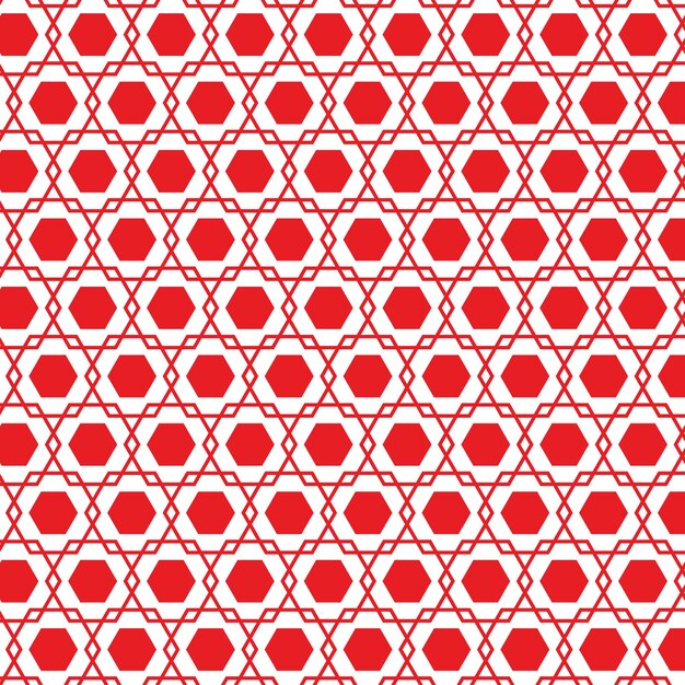 un fondo rojo con un patrón de formas geométricas y los círculos rojos