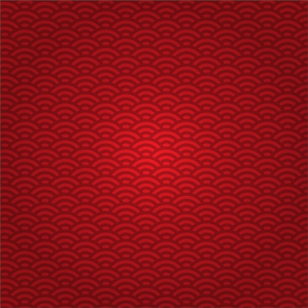 Vector fondo rojo de patrón japonés