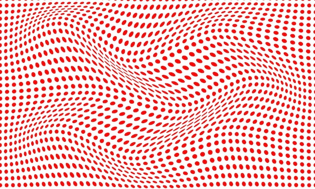 un fondo rojo con un patrón de puntos y puntos