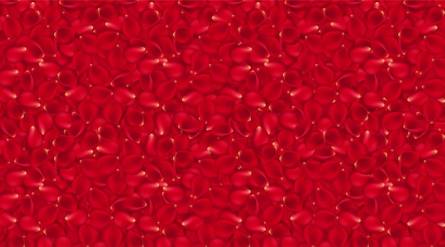 Fondo rojo de pétalos de rosa. Vector Wallpaper Tarjeta de pétalos de rosa roja. Vector pétalos de rosa