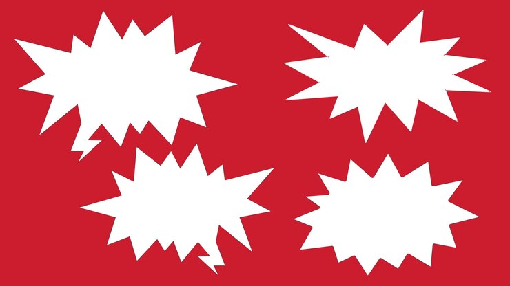 un fondo rojo con puntos blancos que dicen la palabra en él