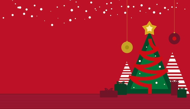 Fondo rojo vectorial de Navidad de alta calidad Decoración navideña fondo abstracto