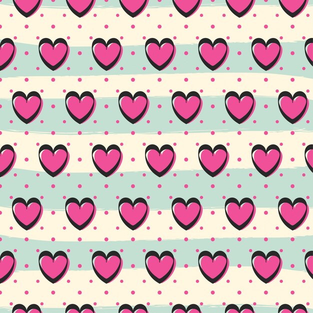 Fondo romántico lindo del día de tarjeta del día de San Valentín de los corazones