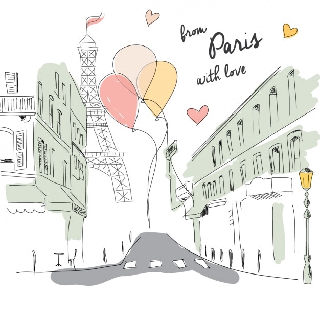 Fondo romántico de parís