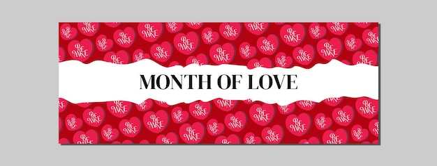 Fondo romántico para la plantilla de portada de redes sociales del mes de febrero del amor