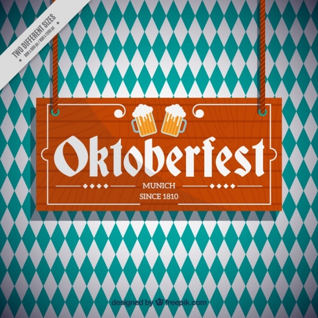 Vector fondo de rombos de oktoberfest