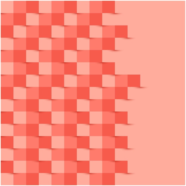 Fondo rosa 3d con cuadrados