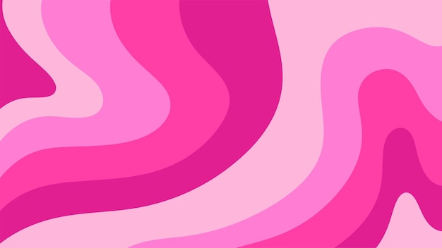 Fondo rosa abstracto ondulado Diseño de estilo retro psicodélico de moda