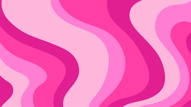 Fondo rosa abstracto ondulado Diseño de estilo retro psicodélico de moda