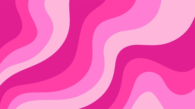 Fondo rosa abstracto ondulado Diseño de estilo retro psicodélico de moda