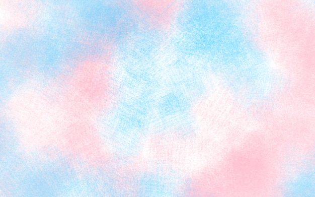 Fondo rosa y azul con un cielo azul y nubes blancas.