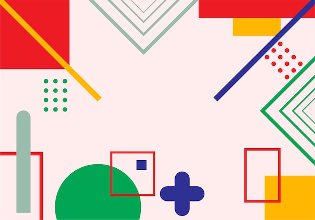 Fondo rosa y azul con formas geométricas