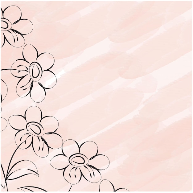 un fondo rosa y blanco con un diseño de flores