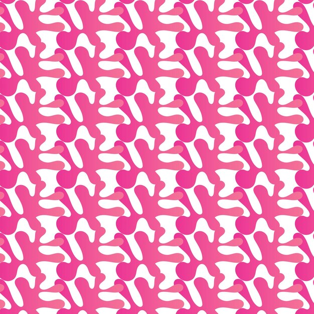 Un fondo rosa y blanco con un patrón de diferentes formas.