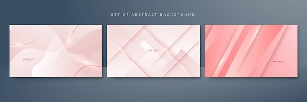 Fondo rosa claro abstracto con líneas y capas Ilustración de diseño vectorial