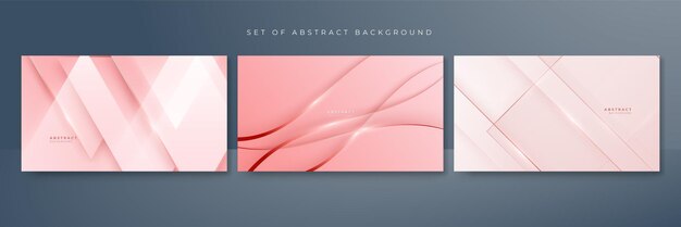 Fondo rosa claro abstracto con líneas y capas Ilustración de diseño vectorial