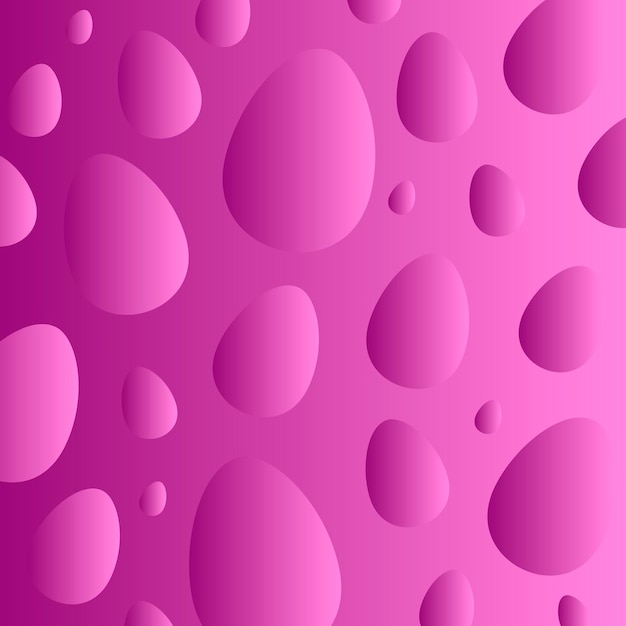 Fondo rosa cuadrado de Pascua con huevos para el texto Clipart en estilo plano Vector para el diseño