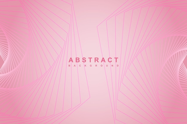 Fondo rosa degradado abstracto con líneas geométricas diagonales