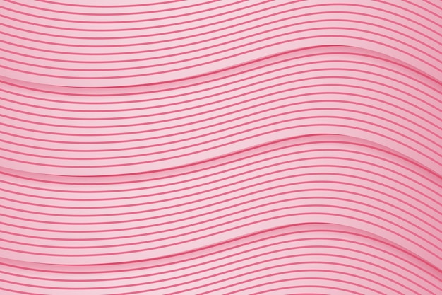 Fondo rosa degradado de corte de papel de onda dinámica abstracta moderna