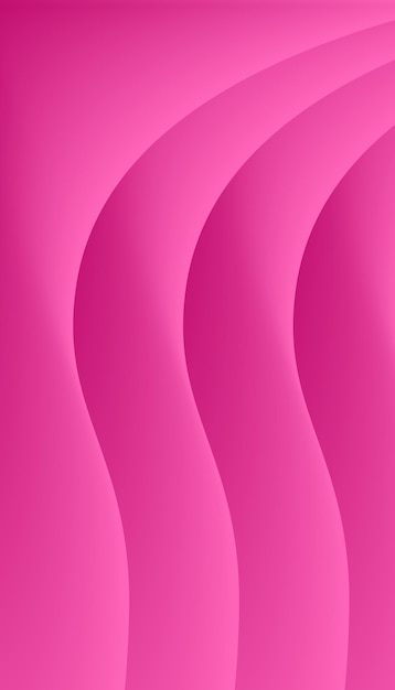 Fondo rosa gradiente con esquinas curvas en 3D que forman espacios oscuros y claros